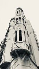 alexandria egypt architecture old black and white slump house