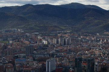 Urban view of the town of Bilbao