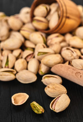 fresh pistachios close-up