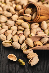 fresh pistachios close-up