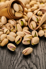 fresh pistachios close-up