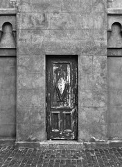 alexandria egypt architecture art old brick castle door black and white