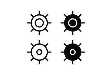 Gear icon set, cogs vector