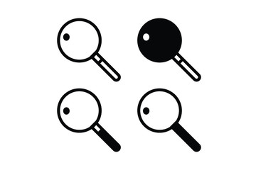 Magnifying glass icon set, searching