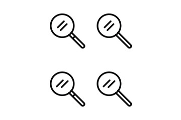 Magnifying glass icon set, searching
