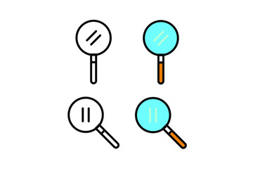 Magnifying glass icon set, searching