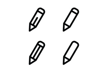 Pencile icon set, pen design