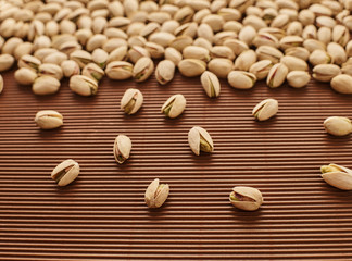 fresh pistachios close-up