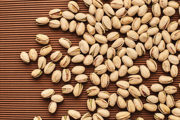 fresh pistachios close-up