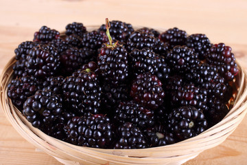 Blackberry on table