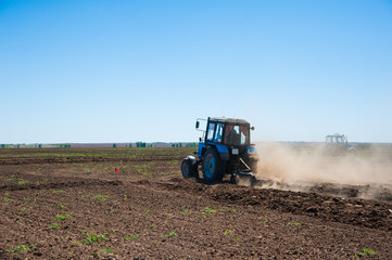 Agriculture with a tractor