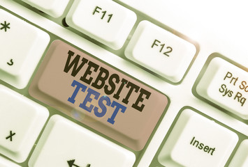 Word writing text Website Test. Business photo showcasing test the websites or web applications for...
