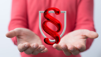 paragraph insurance law sign digital in hand
