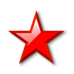 Red star. Vector illustration.