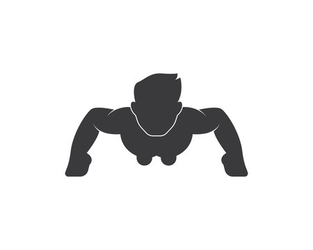 Push Up Icon Logo Vector Illustration Design