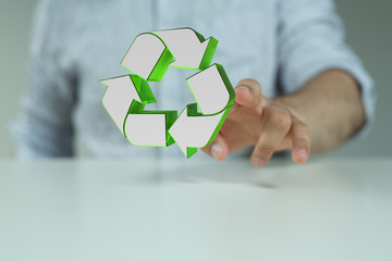 Minimal nature concept.Think Green.Ecology Concept. Environmentally friendly planet.