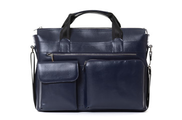 men's stylish bag on a white background