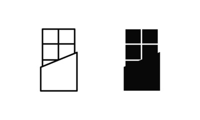 set of chocolate bar vector icons
