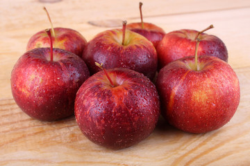 Apples on table
