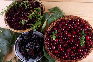 Berries on table