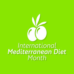 Vector illustration on the theme of International Mediterranean diet Month observed every year during May.