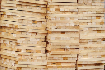 Stack of wooden bars