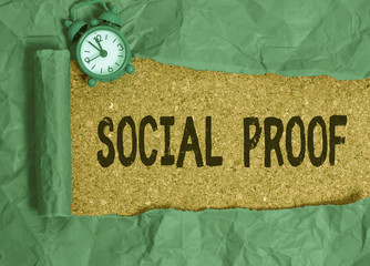 Word writing text Social Proof. Business photo showcasing informational social influence...