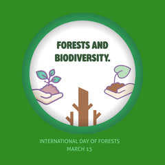 International Day of Forest Vector Illustration.