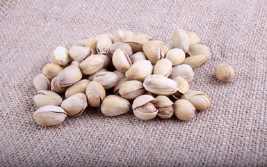 Pistachio nuts on bagging