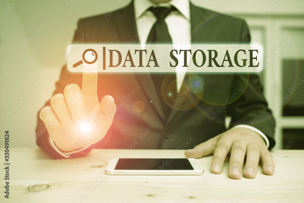 Poster word writing text data storage. business photo showcasing the act of archiving data in electromagnet