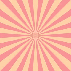 Sunlight glow horizontal background. Pink and peach color burst background.