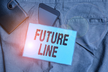 Handwriting text writing Future Line. Conceptual photo In the future Debt due at present to be paid...