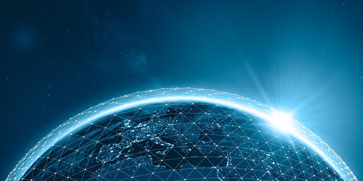 Erde &ndash; Nachts &uuml;ber Eurasien, Netzwerk