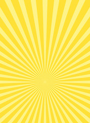 Sunlight rays vertical background. Bright yellow color burst background.