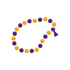 Prayer beads abstract icon for apps and websites