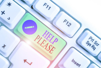Handwriting text writing Help Please. Conceptual photo used to make a request or demand for someone...