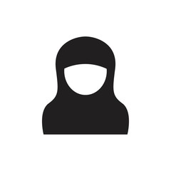 Muslim women solid icon for apps and websites
