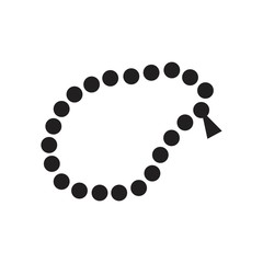Prayer beads solid icon for apps and websites