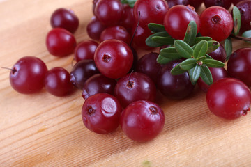 Cranberry on table