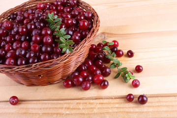 Cranberry on table