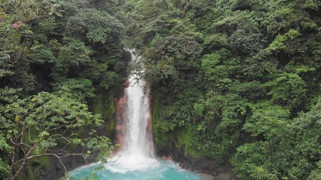 Rio Celeste Waterfall in Tenorio National Park Costa Rica