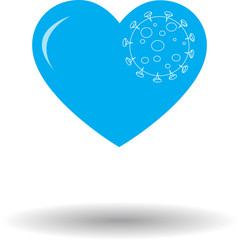 Virus infected vector illustration