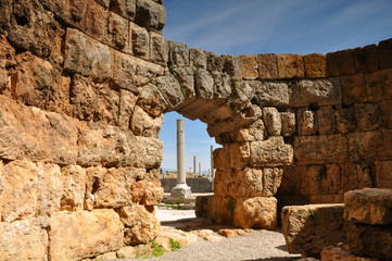 Ruins of an ancient Byzantine city . Travel, history, archaeology