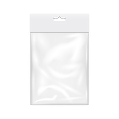 Transparent plastic bag. Vector illustration.