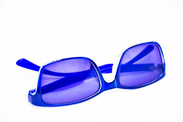 Glasses on a white background