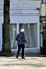 woman walking on the street