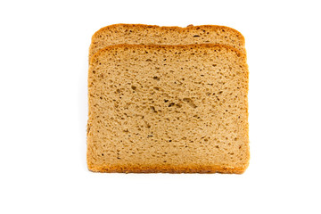 Frisches Braunes Brot auf weißem hintergrund