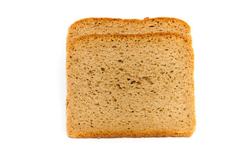 Frisches Braunes Brot auf weißem hintergrund