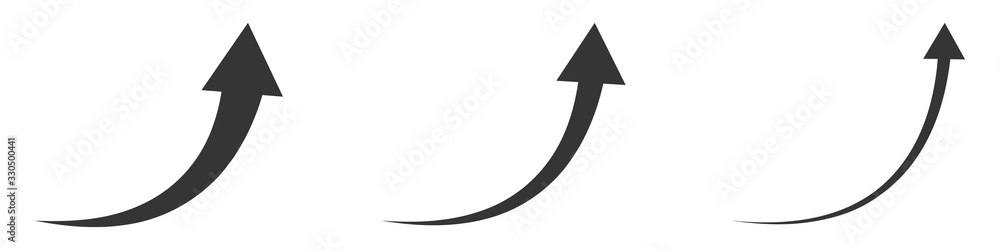 Poster vector up arrows. set of rising arrows