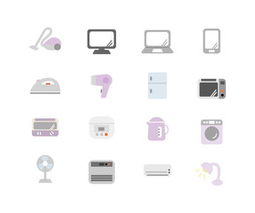 家電のアイコン／一人暮らし／ピンク／シンプル／おしゃれ